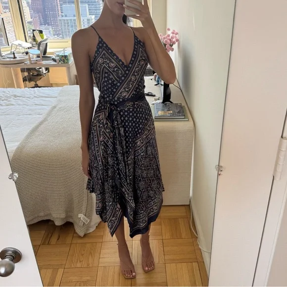 JONATHAN SIMKHAI Scarf Print Wrap Dress - Picture 12 of 13